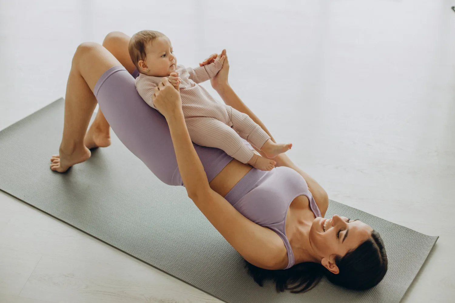 Image 7: A pregnant girl stretching