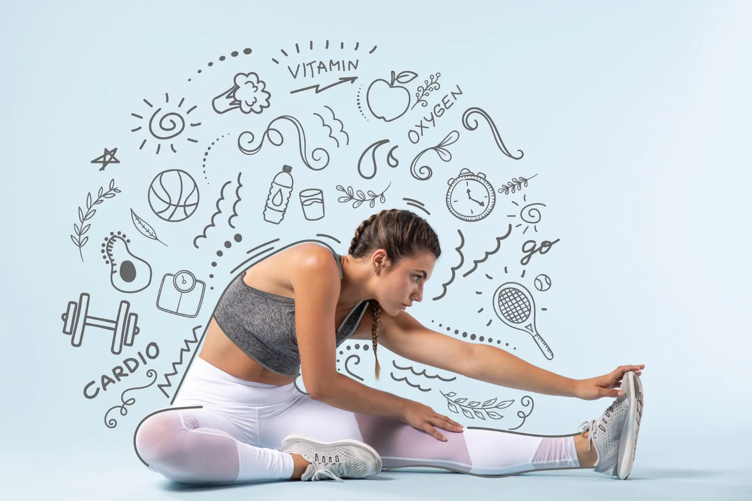 Image 7: A girl is stretching