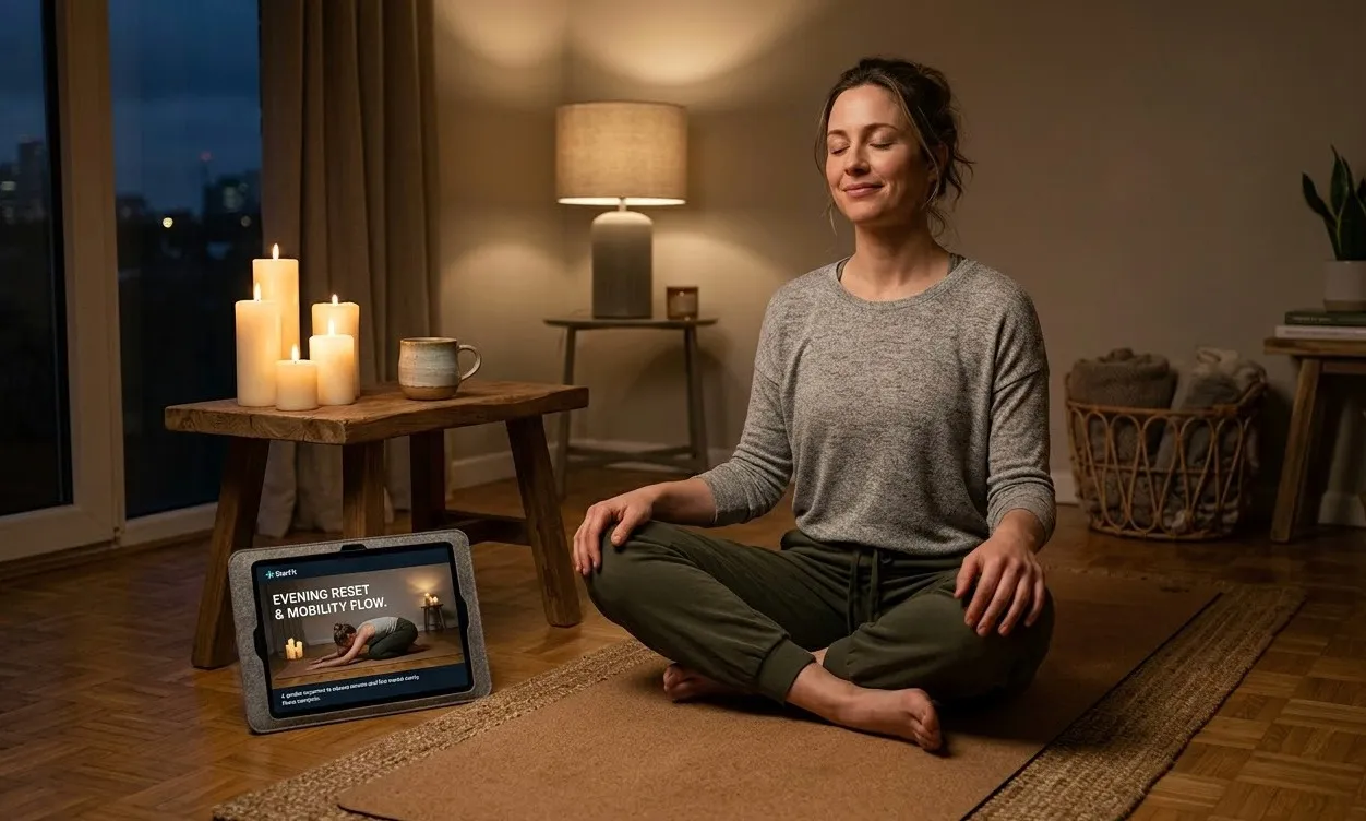 Image 4: Girl is exercising at home