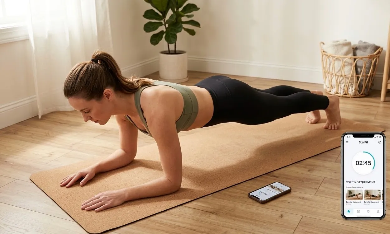 The No Equipment Home Plan for a Tighter Middle