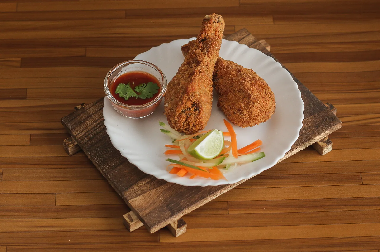 Fried chicken on a table